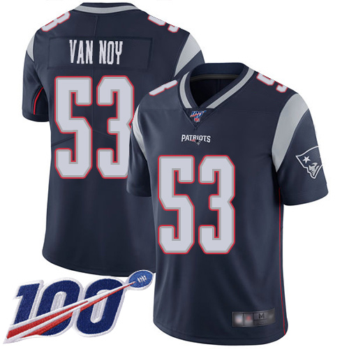 New England Patriots Football #53 100th Season Limited Navy Blue Men Kyle Van Noy Home NFL Jersey->women nfl jersey->Women Jersey